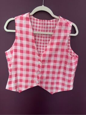 Gingham Reversible Vest/ Top- Luna Skies